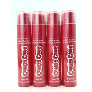 HiSmile Candy Cane Peppermint Toothpaste 4 Pack Limited Edition 2.1 oz NEW